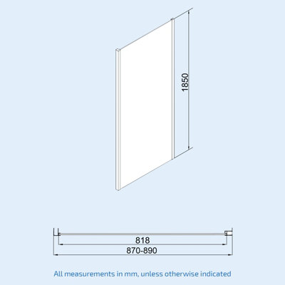 Bi-Folding 700 mm Glass Shower Door with 900 Frameless Side Panel Enclosure and Tray - 6