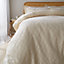 Bianca Bedding 180 Thread Count Waffle Cotton Circle King Duvet Cover Set with Pillowcases Natural