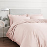Bianca Bedding 400 Thread Count Cotton Sateen Duvet Cover Set with Pillowcases Blush Pink