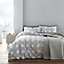 Bianca Bedding Atticus Geometric 200 Thread Count Cotton Reversible Super King Duvet Cover Set with Pillowcases Grey
