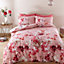 Bianca Bedding Briony Floral Garden Cotton Duvet Cover Set with Pillowcases Pink