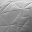 Bianca Bedding Diamond Cotton Quilted Geometric Duvet Cover Set with Pillowcases Grey