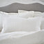 Bianca Bedding French Knot Jacquard 200 Thread Count Cotton Duvet Cover Set with Pillowcase White