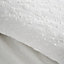 Bianca Bedding French Knot Jacquard 200 Thread Count Cotton Duvet Cover Set with Pillowcase White