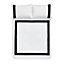 Bianca Bedding Tailored Cotton Duvet Cover Set with Pillowcase White / Black