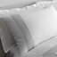 Bianca Bedding Tailored Cotton Duvet Cover Set with Pillowcases White / Silver