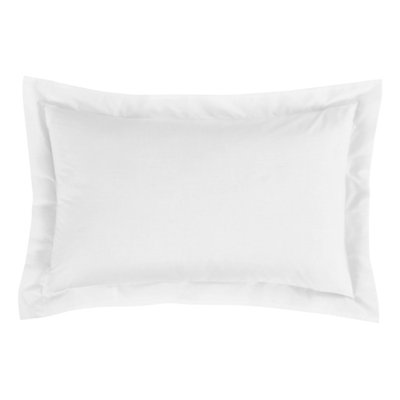 Bianca Fine Linens 180 Thread Count Egyptian Cotton Oxford 50x75cm + border Pillow case with envelope closure White