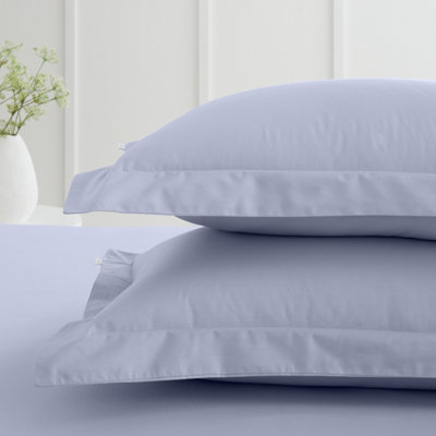 Bianca Fine Linens 200 Thread Count Cotton Percale Oxford 50x75cm + border Pack of 2 Pillow cases with envelope closure Lavender