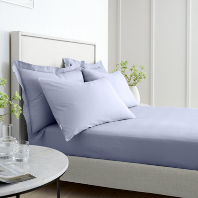 Bianca Fine Linens 200 Thread Count Cotton Percale Oxford 50x75cm + border Pack of 2 Pillow cases with envelope closure Lavender