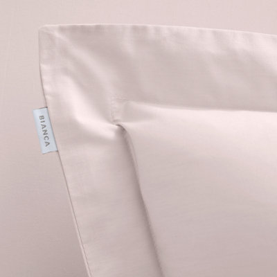 Bianca Fine Linens 400 Thread Count Cotton Sateen Oxford 50x75cm + border Pack of 2 Pillow cases with envelope closure Blush Pink