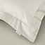 Bianca Fine Linens 400 Thread Count Cotton Sateen Oxford 50x75cm + border Pack of 2 Pillow cases with envelope closure Oyster