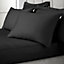 Bianca Fine Linens 400 Thread Count Cotton Sateen Standard 50x75cm Pack of 2 Pillow cases with envelope closure Black