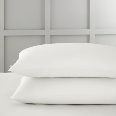 Bianca Fine Linens 400 Thread Count Cotton Sateen Standard 50x75cm Pack of 2 Pillow cases with envelope closure Ivory