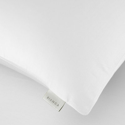 Bianca Fine Linens 400 Thread Count Cotton Sateen Standard 50x75cm Pack of 2 Pillow cases with envelope closure White