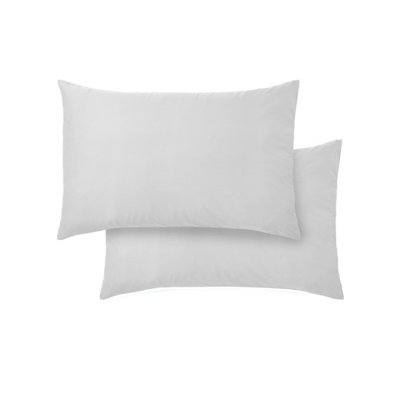 Bianca Fine Linens 400 Thread Count Cotton Sateen Standard 50x75cm Pack of 2 Pillow cases with envelope closure White