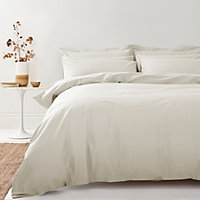 Bianca Fine Linens Bedding 200 Thread Count Organic Duvet Cover Set with Pillowcases Natural