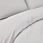 Bianca Fine Linens Bedding 200 Thread Count Organic Duvet Cover Set with Pillowcases Silver Grey