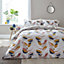 Bianca Fine Linens Bedding Layered Leaf Egyptian Cotton Duvet Cover Set with Pillowcases Natural