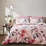 Bianca Fine Linens Bedding Leilani Floral 400 Thread Count Cotton King Duvet Cover Set with Pillowcases Blush Pink