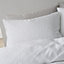 Bianca Fine Linens Bedding Matelassé Jacquard Leaves 200 Thread Count Cotton Duvet Cover Set with Pillowcases White