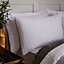 Bianca Fine Linens Bedding Satin Geo Jacquard Cotton Duvet Cover Set with Pillowcases White