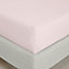 Bianca Fine Linens Bedroom 200 Thread Count Cotton Percale Fitted Sheet 32cm Depth Blush Pink
