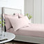 Bianca Fine Linens Bedroom 200 Thread Count Cotton Percale Fitted Sheet 32cm Depth Blush Pink