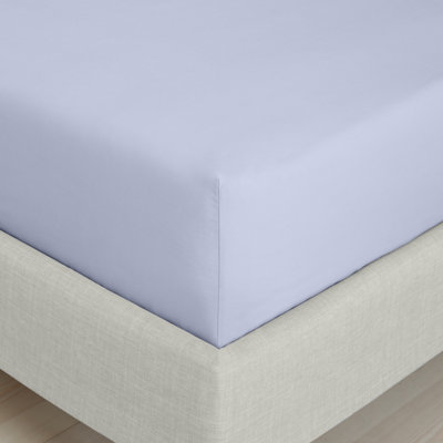 Bianca Fine Linens Bedroom 200 Thread Count Cotton Percale Fitted Sheet 32cm Depth Lavender