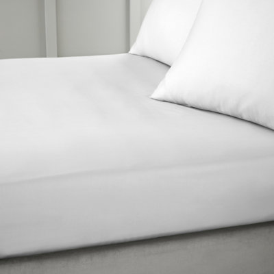Bianca Fine Linens Bedroom 400 Thread Count Cotton Sateen Fitted Sheet 36cm Depth Dove Grey