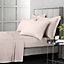Bianca Fine Linens Bedroom Luxury 400 Thread Count Cotton Sateen Flat Sheet Blush Pink