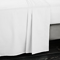 Bianca Fine Linens Bedroom Luxury 400 Thread Count Cotton Sateen Flat Sheet White