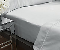 Bianca Fine Linens Bedroom Luxury 800 Thread Count Cotton Sateen Fitted Sheet 36cm Depth Silver Grey