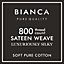 Bianca Fine Linens Bedroom Luxury 800 Thread Count Cotton Sateen Flat Sheet White