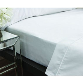 Bianca Fine Linens Bedroom Luxury 800 Thread Count Cotton Sateen King Fitted Sheet 36cm Depth White