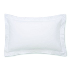 Bianca Fine Linens Luxury 800 Thread Count Cotton Sateen Oxford 50x75cm + border Pillow case with envelope closure White