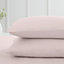 Bianca Fine Linens Pillowcases 200 TC Cotton Percale Standard 50x75cm Pack of 2 Pillow cases with envelope closure Blush Pink