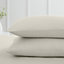 Bianca Fine Linens Pillowcases 200 TC Cotton Percale Standard 50x75cm Pack of 2 Pillow cases with envelope closure Natural