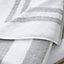 Bianca Fine Linens Reversible Stripe Cotton Jacquard Hand Towel Grey
