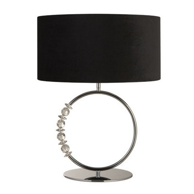 Bianca Polished Chrome & Black Table Lamp