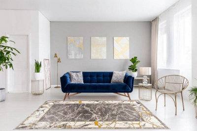 Bianco Rug 185XA Silver/Gold Home Décor