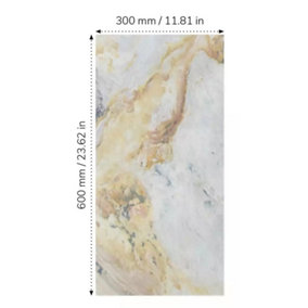Bianco Slate Self Adhesive 60 x 30cm, Pack Of 6 Thin Sheets