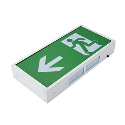 Biard 3W LED Emergency Exit Sign Maintained/Non-Maintained - Down Arrow