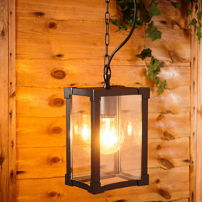 Biard Adjustable Chain Pendant Lamp Outdoor Light - Black