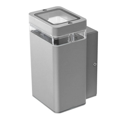 Biard Silver LED Lighter Wall Light - Square Up - 5
