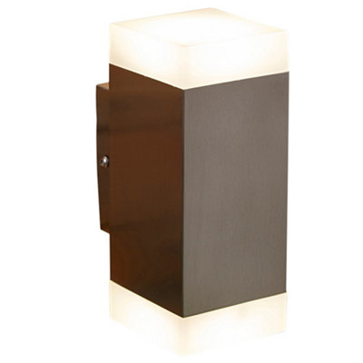 Biard Stainless Steel LED Up/Down Wall Light - Biard Solly LED Square