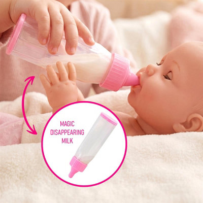 BiBi Doll Baby Doll Feeding Set 6 Pc Magic Milk Bottles Dummy Spoon ...