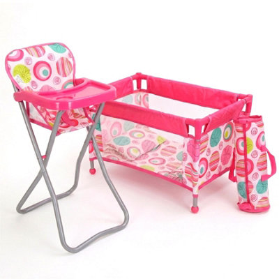 BiBi Doll Baby Doll High Chair & Cot Accessories Furniture Travel ...