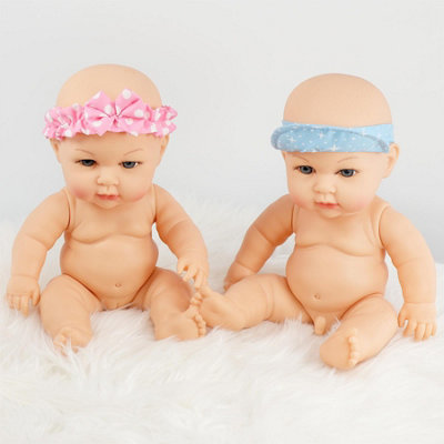 BiBi Doll Twin Baby Dolls Realistic Anatomically Correct Vinyl Boy