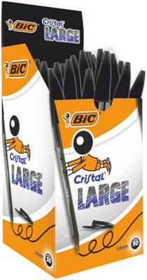 BIC Cristal Large Ballpoint Pens, Every-Day Biro Pens with Wide Point ...