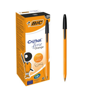 BIC Orange Fine, Ballpoint Pens, Writing Pens with Long-Lasting Ink ...